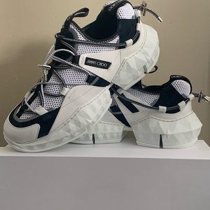 Jimmy Choo Mens New Diamond Trail Low-top Sneakers White/black